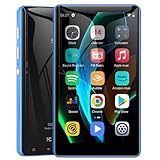 80GB MP3 Player with Bluetooth and WiFi, SWOFY 4.0 Inch Touchscreen MP3 MP4 Player, Portable Stereo, Digital Music Player with FM Radio, Recorder, E-Book, Browser (Schwarz) (Blau)