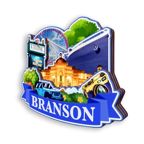 Imán de nevera de madera decorativo de Branson Missouri miniatura 3
