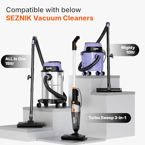 Image of SEZNIK Long Flexible Crevice Cleaning Attachment for Vacuum Cleaner - Narrow Gap Nozzle Turbo, Mighty & All-in-One Vacuum Cleaner Models | Sofa, Car, Bed & Corner Cleaning Tool