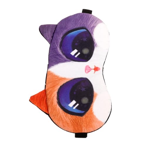SOIMISS Cute Cartoon Design Eye Mask Portable Blackout Sleeping Mask for Adults and Teens Light Blocking Eye Cover for Travel and Home Use