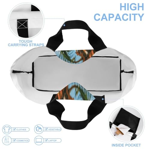 Cute Cardinal Birds Tote Bag for Women Reusable Grocery Shoulder Bags Shopping Bag for Travel, Groceries4