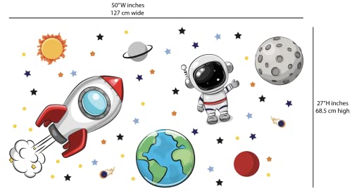 Vinilo decorativo espacial para pared 50 in x 27 in miniatura 3