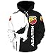 Produktbild NISHUSHANW 3D Voll Drucken Hoodies,T-Shirt,Jacke,Hose Kurz Zum Abarth Punisher Beiläufig Leicht Sweatshirt Sportkleidung Lose / A1 / L