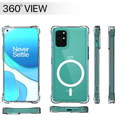 Image of Amazon Basics Back Cover for OnePlus 8T / 9R Mag-Safe Shockproof PC + TPU Protective Case Magnetic Support Bumper Case (Transparent Mag-Safe)