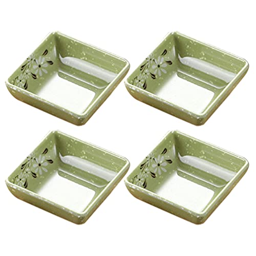 Luxshiny Portion Cups Soy Sauce Dish 4 Pcs Sauce Dipping Bowl Melamine Sauce Dish Daisy Pattern Serving Tray Restuarant Supplies for Nuts Salmon Sushi Appetizer Sauce Bowls Sauce Bowls 2 Oz