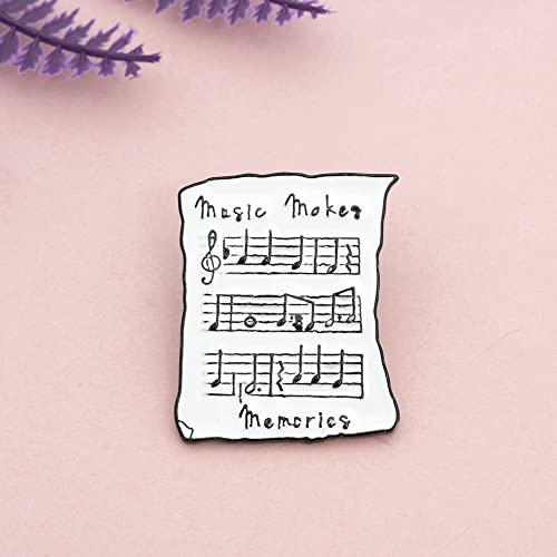 Music Score Brooch Pin Corsage, Shirt Bag Hat Creative Jewelry Accessory Decor for Birthday Party Christmas Gift4