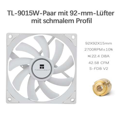 TR-Thermalright AXP90 X47 - Ventilador para CPU (47 mm de altura, silencioso, 92 mm, perfil bajo, 2700 rpm, para AM4/AM5, Intel LGA1851/1700/115x/1200, bajo perfil ITX, refrigerador de PC), color - imagen 3