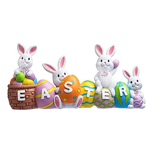 Opiniones y reviews de Frontones decorativos los mejores 5. 47 Huevos de Pascua, conejos de Pascua, decoración de mesa, para decoración de mesas de fiesta en el hogar, decoración de primavera de Pascua para oficina, comedor, chimenea, casa...