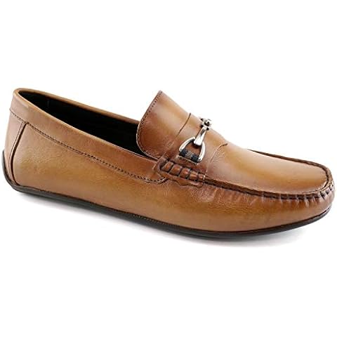 Mocasines de conducción de piel auténtica para hombre Cover