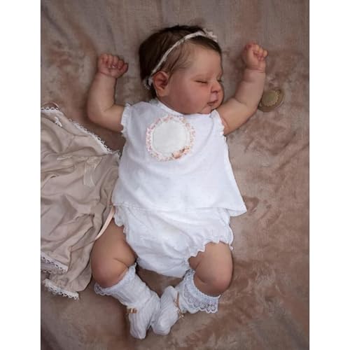 BNNPUU Reborn Baby Reborn Doll Girl 19 Inch Handmade Lifelike Baby Dolls Girls Soft Fabric Body Like A Real Baby Reborn Girl