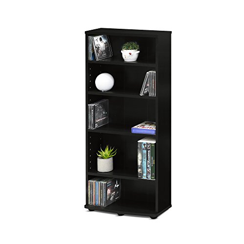 Image of FURINNO Jaya 4-Tier Multimedia Storage Tower, Espresso