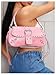Verdusa Women's Y2K Purse Trendy Goth Studded Punk Leather Shoulder Bag 2000s Purse Light Pink One Size