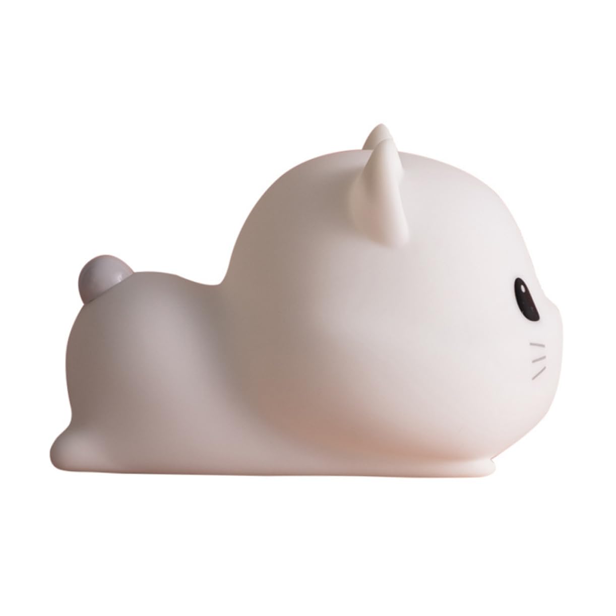 Artibetter Lampada Notturna in Silicone a Forma di Gatto USB Bianca