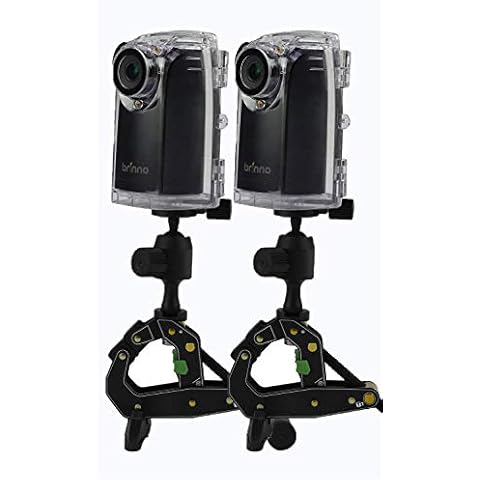 Brinno BCC200 - Construction & Outdoor Security Time Lapse Camera Trio Bundle Pack - 42-Day Battery Life - 720P - Includes: TLC200 Pro Camera, Clamp, & Water-Resistant Case - (2-Pack) Cover