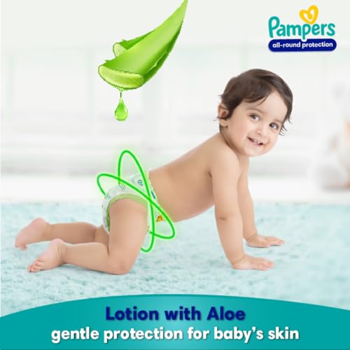 Image of Pampers Complete Skin Comfort Pants, Anti-rash blanket, Lotion with Vitamin E & Aloe Vera, New Born /X-Small (NB /XS), 54 Count, Upto 5kg (Pack of 3)