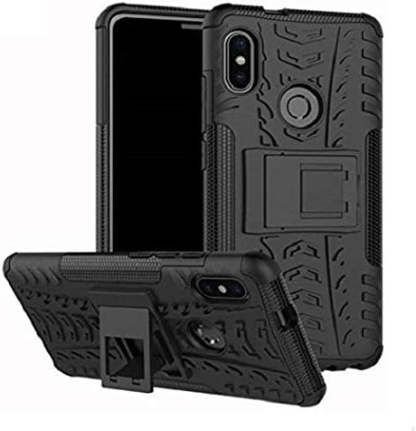 Mobifuse Shockproof Back Cover Xiaomi Redmi Note 6 pro Kickstand Dual Protection Black