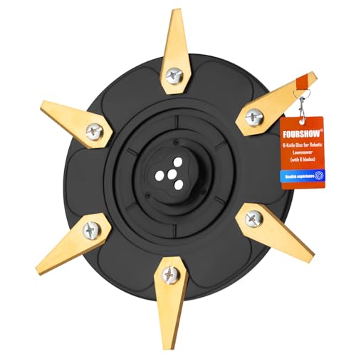 FourShow [ATTREZZATURA] Piatto per coltelli + 6 lame compatibili con Bosch Indego XS300 S350 S400 S500 M700 S+350 S+400 S+500 M+700 tagliaerba robot