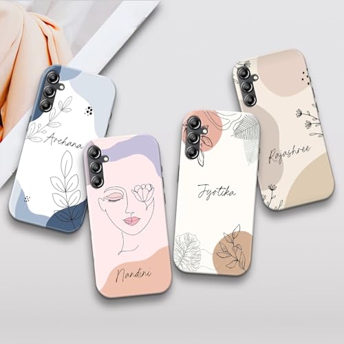 Image of COLORflow Back Cover Compatible with Samsung Galaxy A14 5G / 4G | Aesthetic Name Color Customized | Glossy Armoured Bumper with Camera Protection Back Cover Compatible with Samsung Galaxy A14 5G / 4G