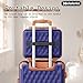 Melalenia Luggage Sets 7 Piece Hard Shell Carry on Suitcase with Spinner Wheels and TSA Lock, Lightweight Travel Duffel Bag for Women, Men, Navy Brown