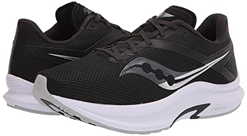Saucony Women's Axon Road Running Shoe, Black/White, 8 #TOP6