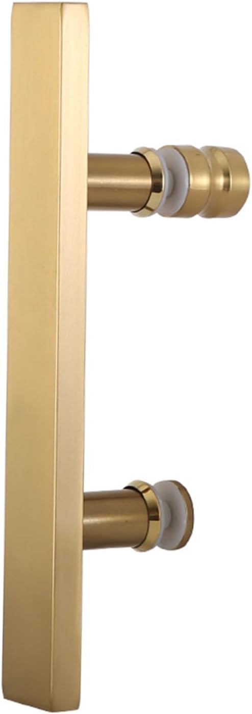 Heavy Duty Brass Sliding Door Handle, Stainless Steel Pull Push Barn Door Handle with Screws for Kitchen & Bathroom Cabinet - Durable & Stylish Accessory