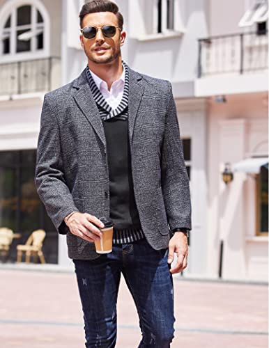 COOFANDY Men Casual Knitted Sweaters Shawl Collar Dress Sweater Long Sleeve V-Neck Pullover Tops3