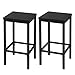 Produktbild EUGAD Barhocker, 2er Barstühle, Küchenhocker, Tresenhocker, industrieller Hocker, mit Fußstütze, für Bar Esszimmer Küche Salon, aus Holzwerkstoff Metall, schwarz, 1060BY-2