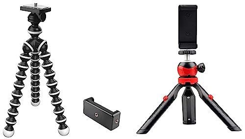Image of Tygot T-220 MT (18 cm) Portable & Flexible Mini Tripod with Mobile Holder & 360 Degree Ball Head 7.87 Inch & Gorilla Tripod /Mini 33 CM (13 Inch) Tripod for Mobile Phone with Phone Mount