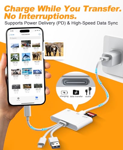 Lecteur carte SD iPhone 15 16 17 adaptateur USB-C MicroSD compatible Android PC