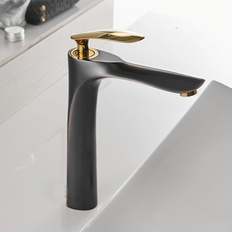 Mitigeur de lavabo monotrou robinet mitigeur noir blanc or eau chaude froide 20055-1