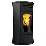 805810 Edilkamin E805810 Cherie Up H - Stufa a pellet, in ceramica, grigio scuro/A+