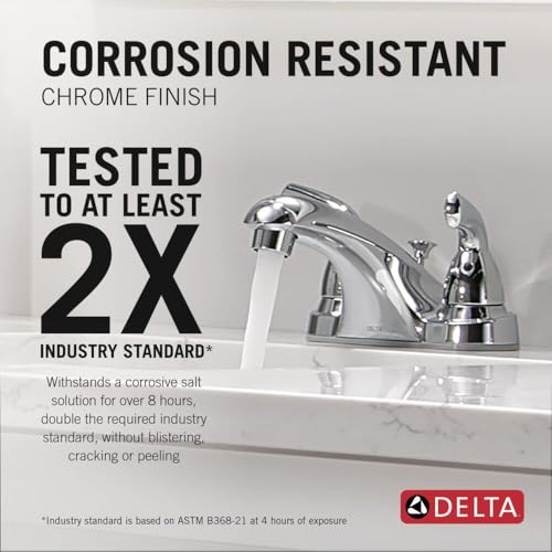 Robinet lavabo Delta B2510Lf-Ppu fini les fuites avec ce mélangeur chromé double commande - 3
