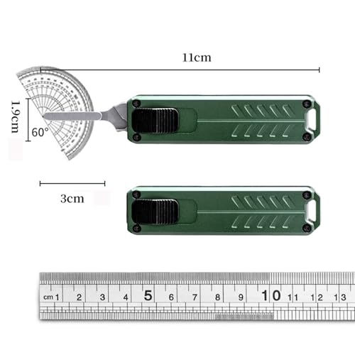 Automatic Utility Knife, Safety Auto Box Cutter Retractable, EDC Push Button Exacto Scalpel Knife, 10PCS #23 Razor Blades Pocket Knives with Clip
