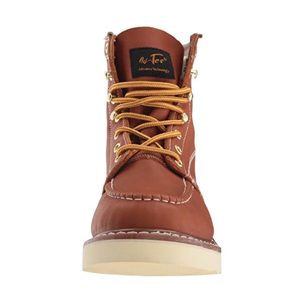 Ad Tec Men's 6in Lightweight Pig Skin Lining Grain Leather Farm Boots, Brown - Moc Soft Toe with Cushioned Insole and Mud Free Outsole, Brown, 13 Wide - Image 3