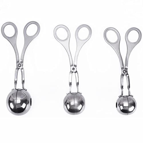 MOLUCKFU 3pcs Stainless Steel Meatball Making Tool Meatball Clip for Cooking Ergonomic Design for Comfort and Efficiency Kitchen Gadget for