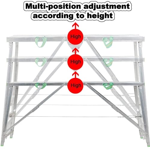 Échafaudage polyvalent contre la peur du vide grâce à sa plateforme stable de 140 cm - 4