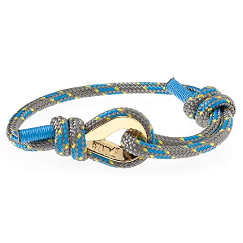 Preisvergleich Produktbild Wind Passion Höchste Qualität Nautic Seil Maritim Grau Herren Armband