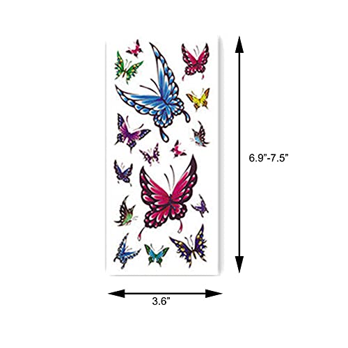 Elane 34 Sheets Temporary Tattoo Stickers Large Size Body Art Makeup Fake Tattoo Stickers Hand Neck Wrist Art Fashion,Waterproof Removable Body Sticker（3.6×7In） #TOP1