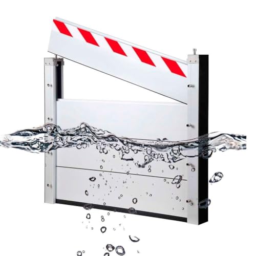 Aluminum Flooding Protection Board 20cm High Reusable Flood Barriers Industrial Heavy Duty Flood Defence Dams with Threshold Kit(Inside,199 * 20cm)