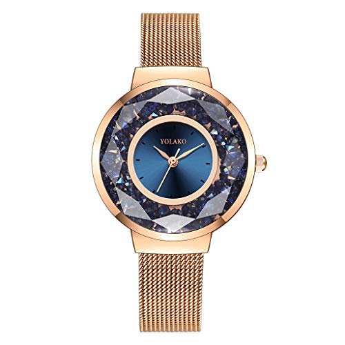 FBGood Reloj de Moda para Damas u0096 Relojes de Cuarzo para Mujeres y niñas con Esfera de Elegante Moda Fina Simple