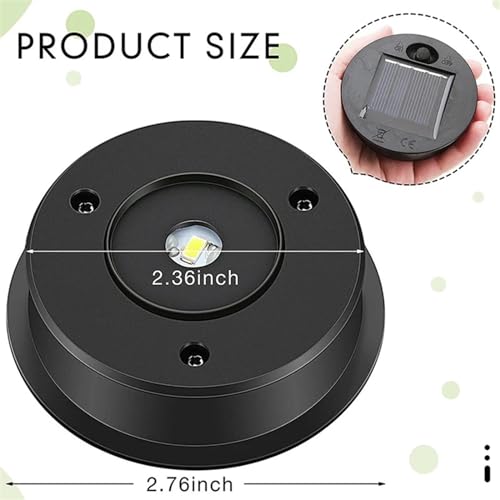 Luces solares de repuesto con panel LED impermeable para linternas de jardín (Pack de 3) 6