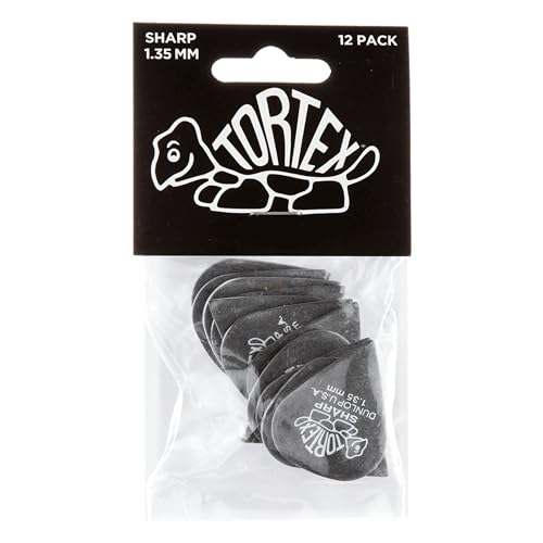 Médiators Tortex Sharp 135 noir Dunlop plectre guitare électrique