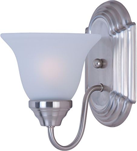 Maxim Lighting 8011FTSN Essentials-One Light Wall Sconce in Early American Style-6 Inches Wide by 9.5 inches high, Finish Color: Satin Nickel