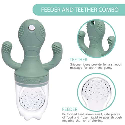 image for Little Twig Baby Fruit Feeder Pacifier Teether | Baby Food Freezer Tra
