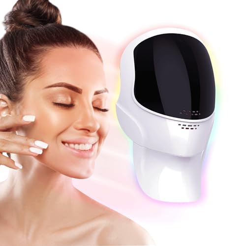 Máscara Facial LED de Fototerapia, Mascarilla LED de para Mujeres y Hombres, 7 colores Máscara de terapia Luz Roja Para Rostro y Cuello Rejuvenecimiento Anti-envejecimiento
