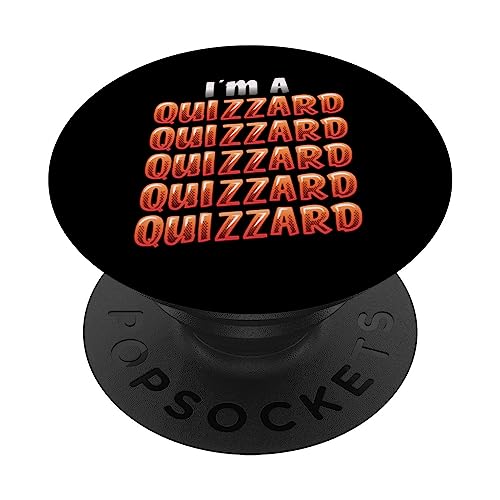 I´m A Quizzard Pub Quiz Lover Quizzing PopSockets Swappable PopGrip, Black