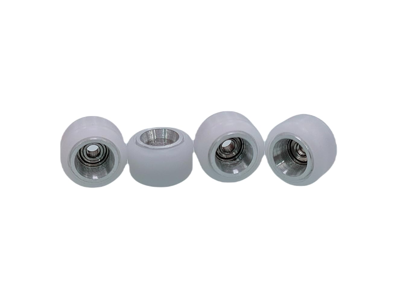 Leefai Pro Kółka do Fingerboard z rdzeniem ze stopu, Kółka do Finger Skateboard - 7,8mm*4,8mm (Srebrne)