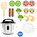 Joyano 15-PCs Wooden Air Fryer/18-PCs Pressure Cooker Playset for Kids Pretend Cooking Toy with Food Accessories Utensils Montessori Kitchen Role Play (Pressure Cooker)