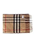 FULAR BURBERRY, CACHEMIR 100%, color MARRÓN, Mediciones 168x30cm, SS21, código de producto 8024510