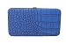 Chicastic Faux Snakeskin Leather Flat Hard Case Clutch Wallet - Blue Small